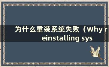 为什么重装系统失败（Why reinstalling system failed）